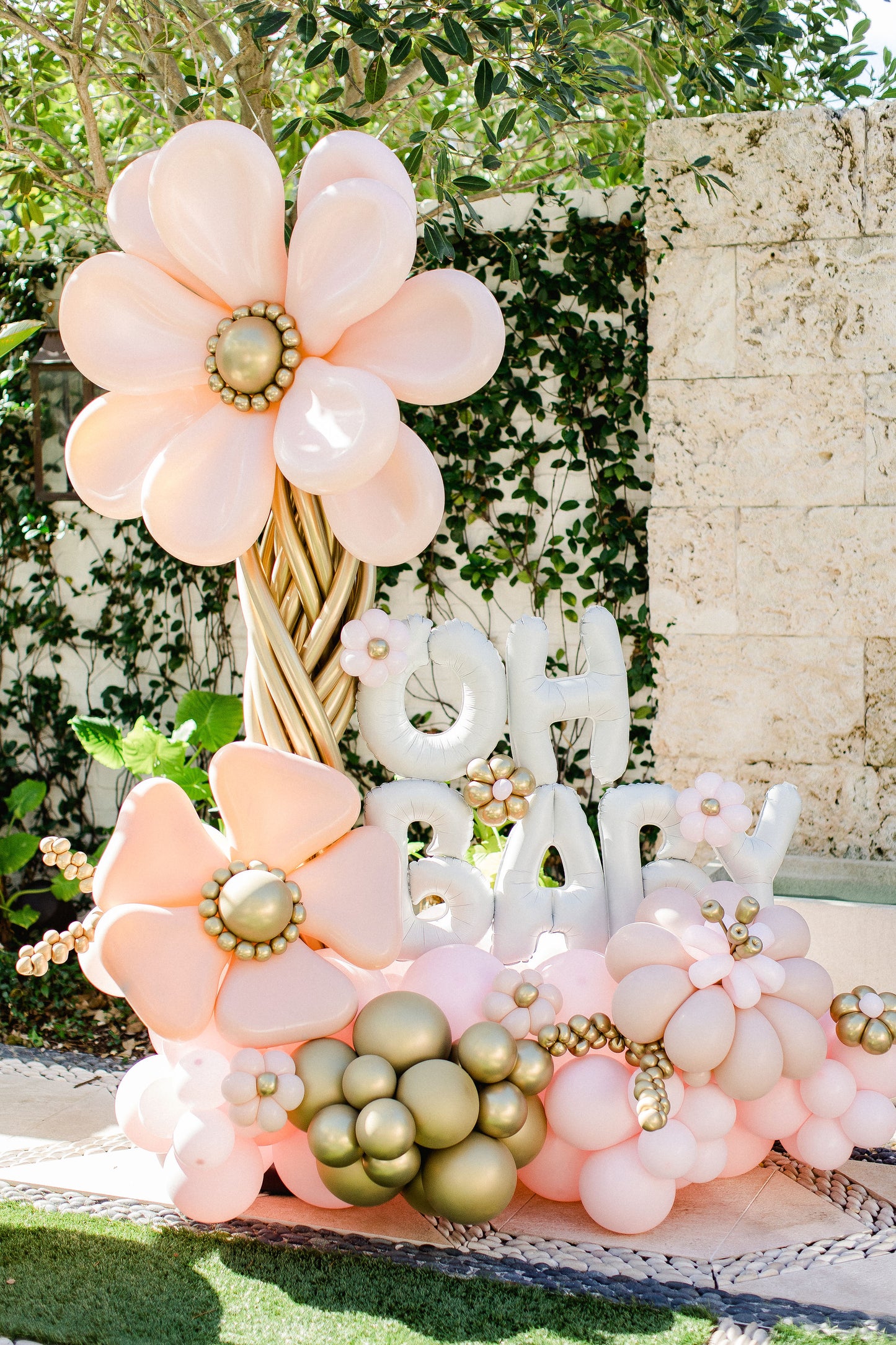 Baby Enchanted Bloom Balloon Column