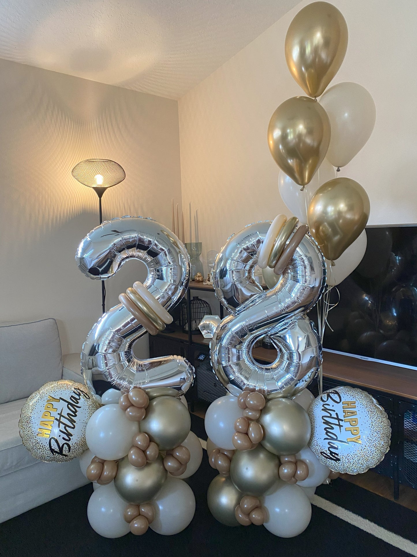Birthday Age Balloon Columns