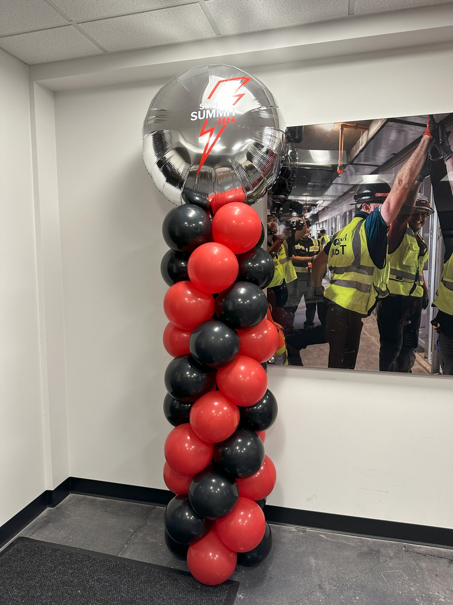 Classic Balloon Column Foil Topper