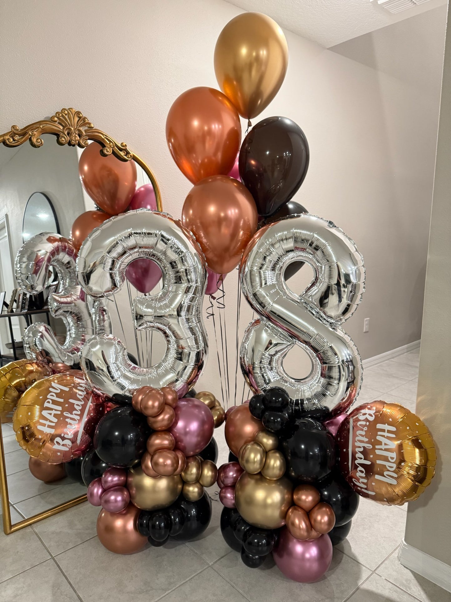 Birthday Age Balloon Columns