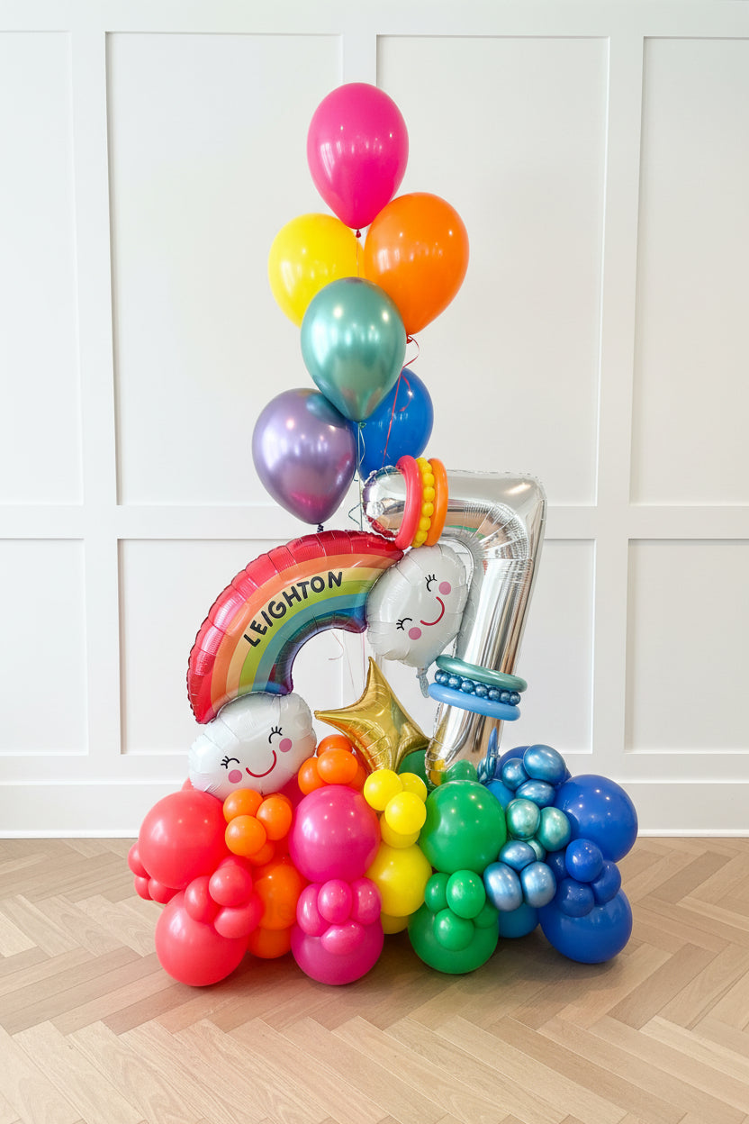Rainbow Birthday Balloon Bouquet