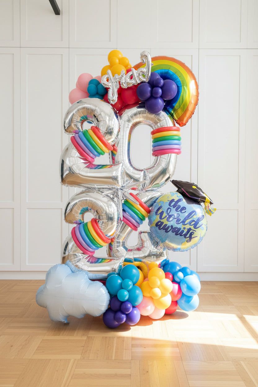 Rainbow Grad Balloon Bouquet