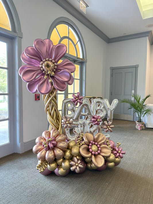 Baby Enchanted Bloom Balloon Column