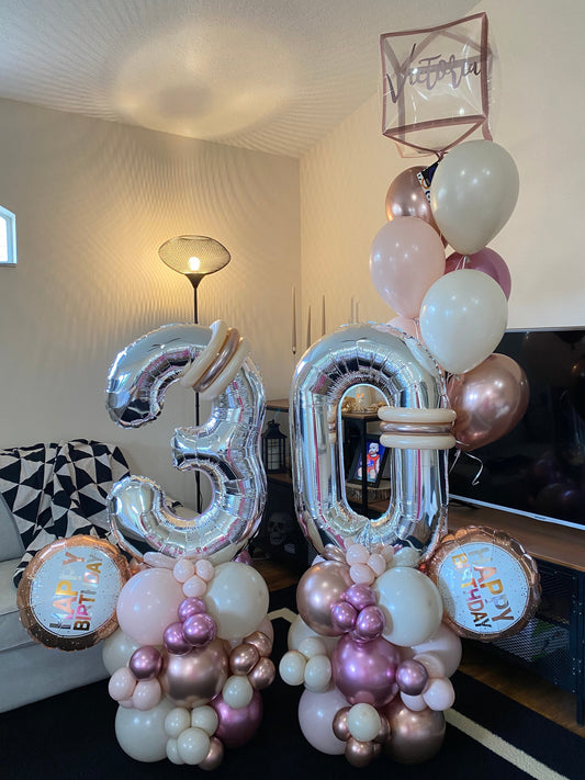 Birthday Age Balloon Columns