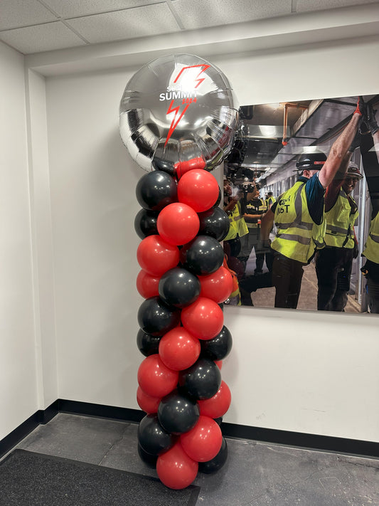 Classic Balloon Column Foil Topper